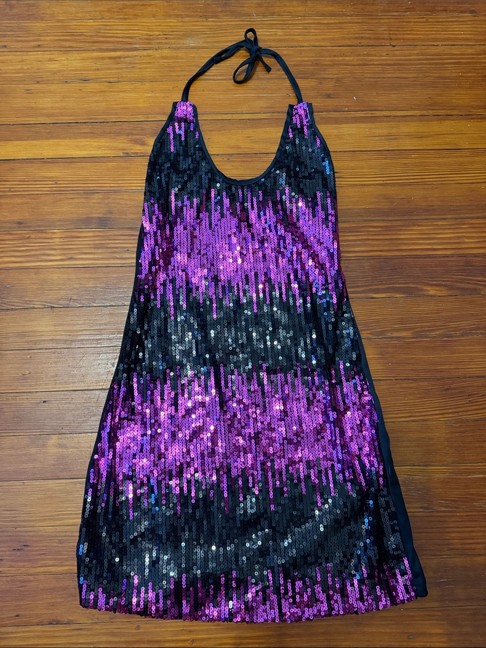 Forum Women’s Sequin  Halloween Costume “Flapper” Dress in Black & Purple M